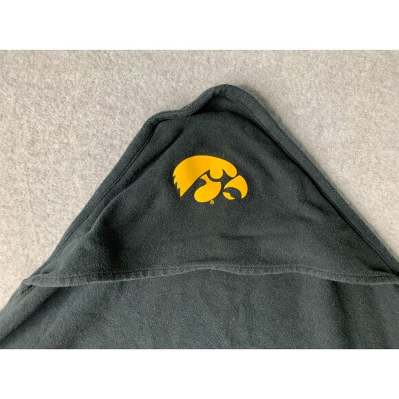Pine Sports Newborn Iowa Hawkeye Blanket Towel Hooded Black Gold 23x28 in - Picture 7 of 7